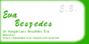 eva beszedes business card