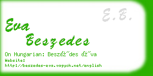 eva beszedes business card